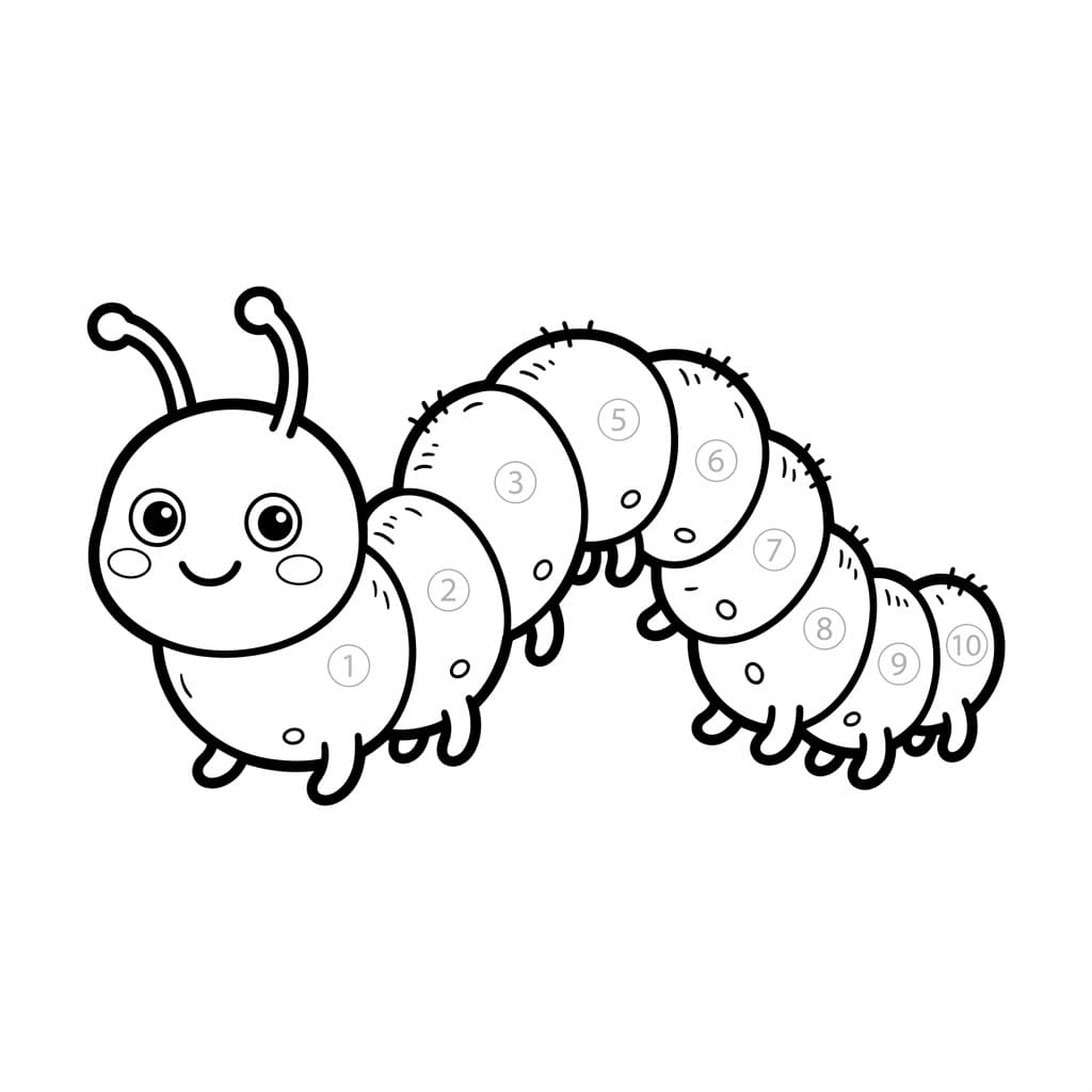 ระบายสี หนอนผีเสื้อนุ่มนิ่ม