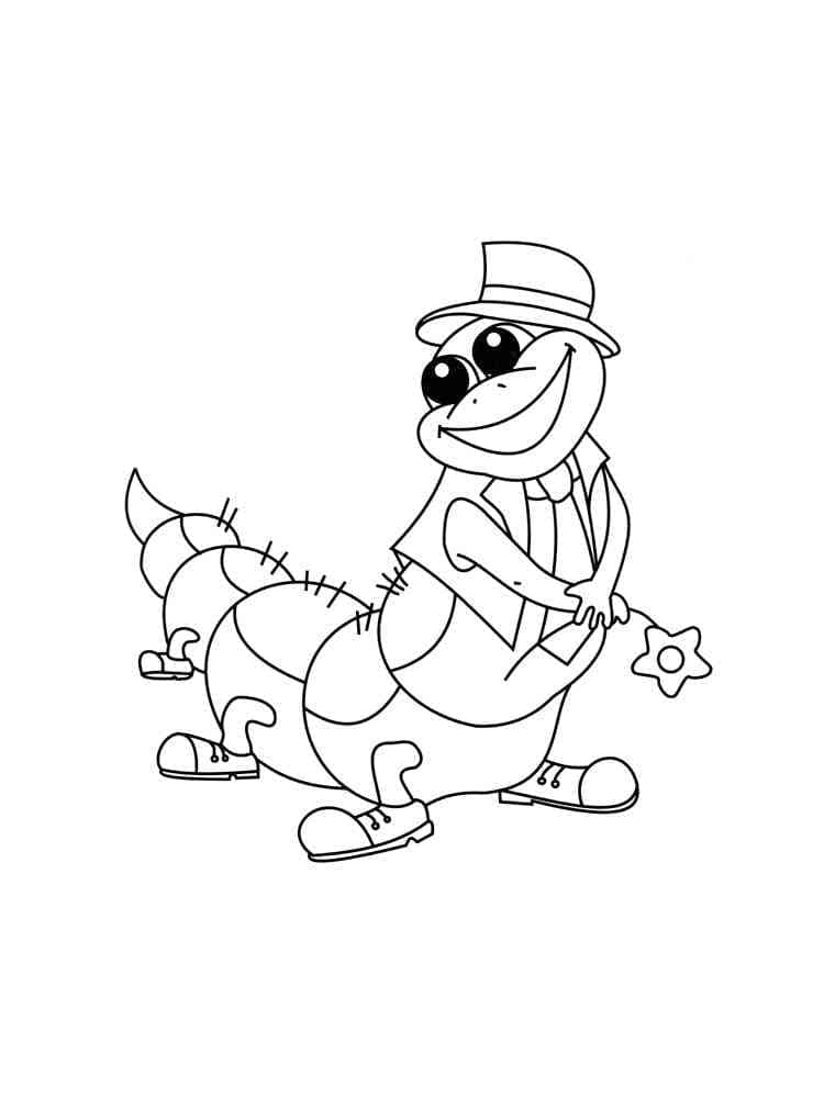 ระบายสี หนอนผีเสื้อ พิมพ์ได้ฟรี