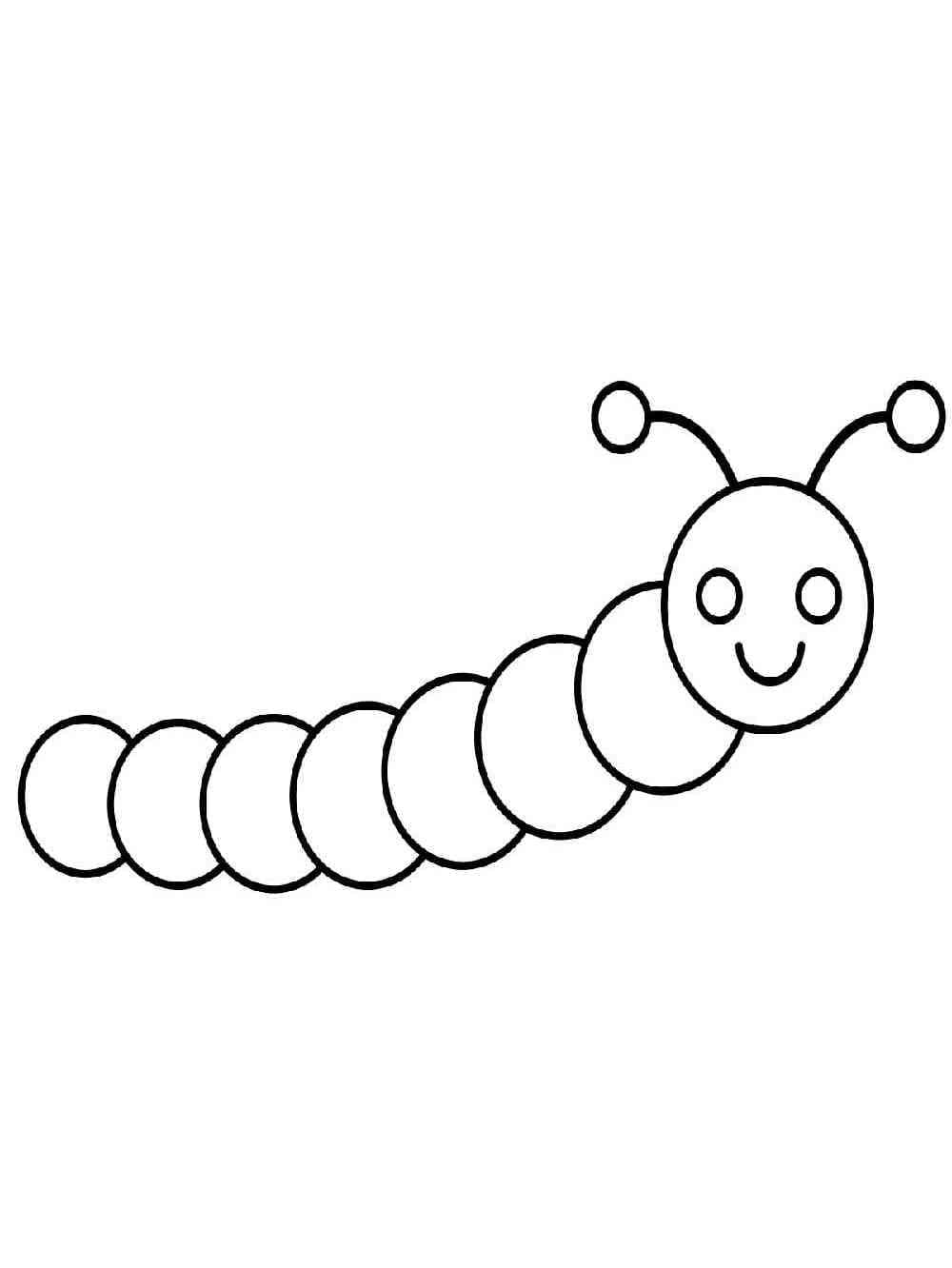 ระบายสี หนอนผีเสื้อพิมพ์ง่าย