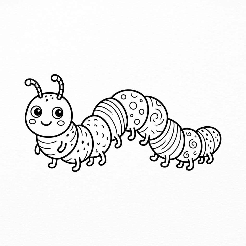 ระบายสี หนอนผีเสื้อตัวจิ๋ว