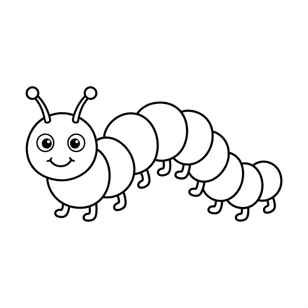 ระบายสี หนอนผีเสื้อยาวยิ้มใส