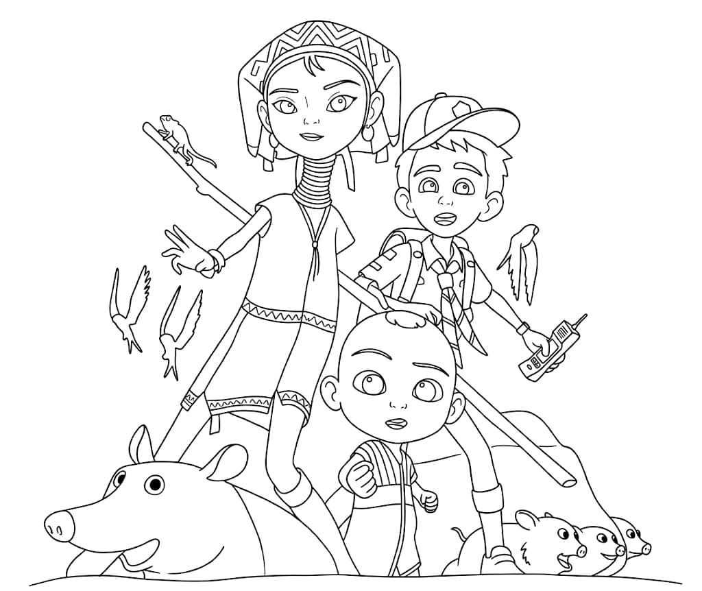 ระบายสี แก๊งเพื่อนเอคโค่