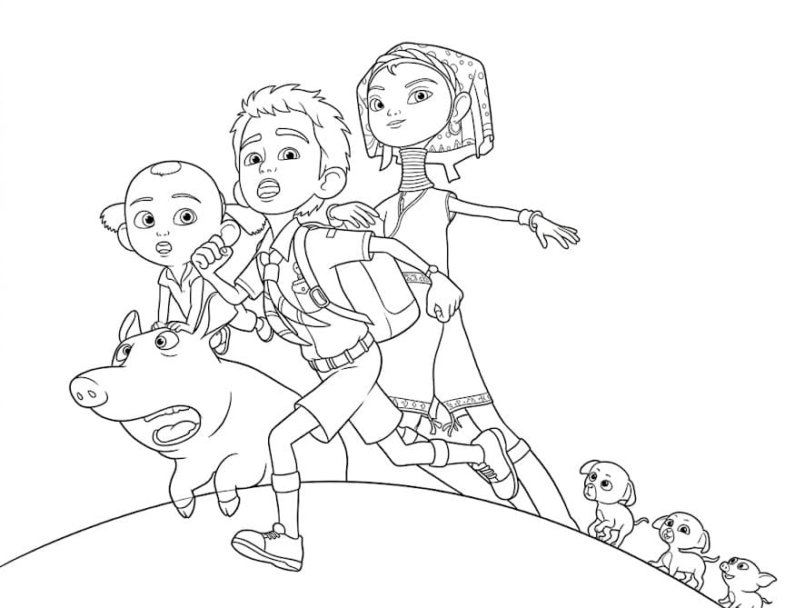 ระบายสี การเดินทางกับเพื่อน