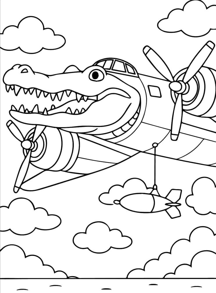 ระบายสี การทิ้งระเบิดจระเข้