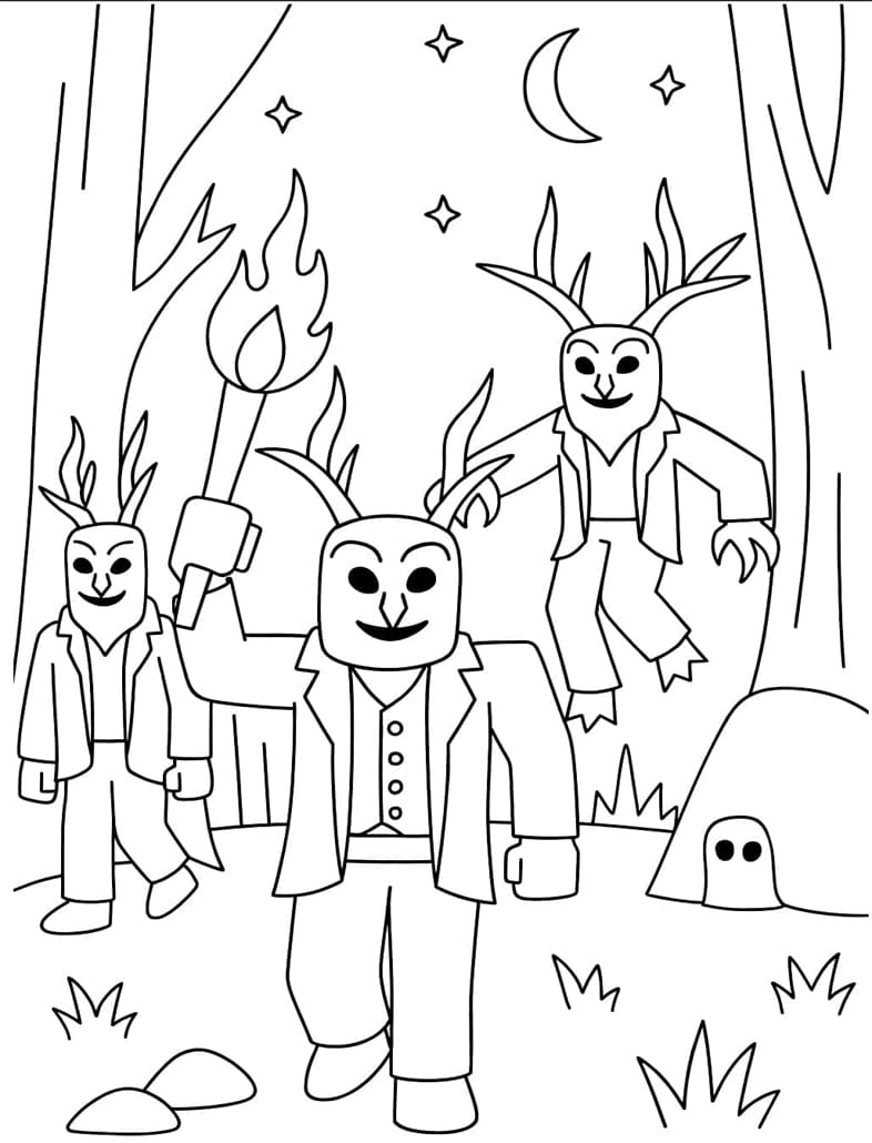 ระบายสี การวาดภาพ 99 คืนในป่า