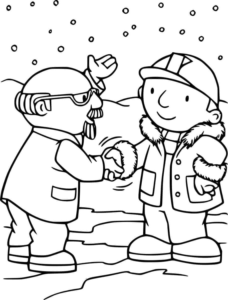 ระบายสี คุณเบนท์ลีย์และบ็อบในหิมะ