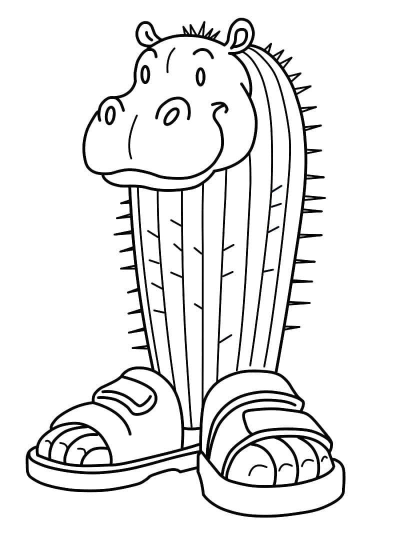 ระบายสี กระบองเพชรฮิปโปโปเตมัส