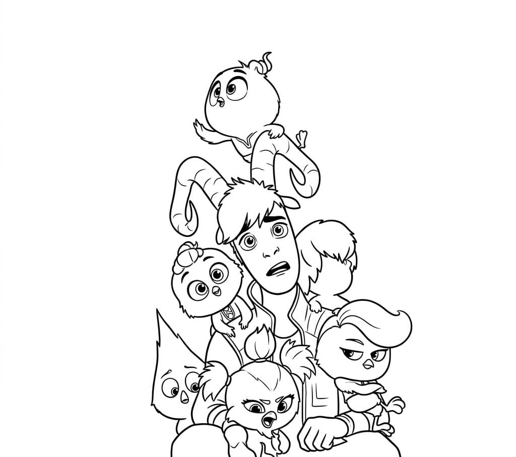 ระบายสี กองพีระมิดลูกเจี๊ยบ