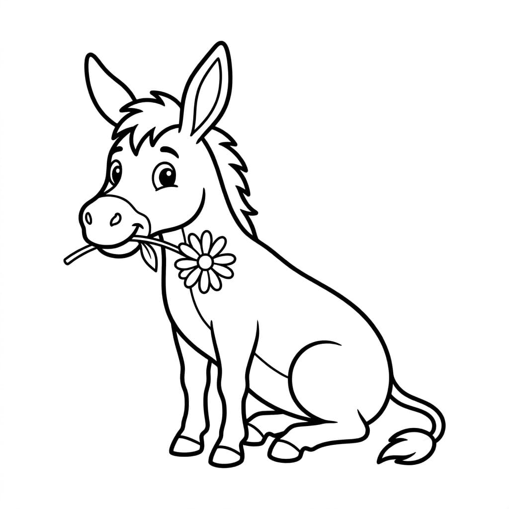 ระบายสี ลากับดอกไม้