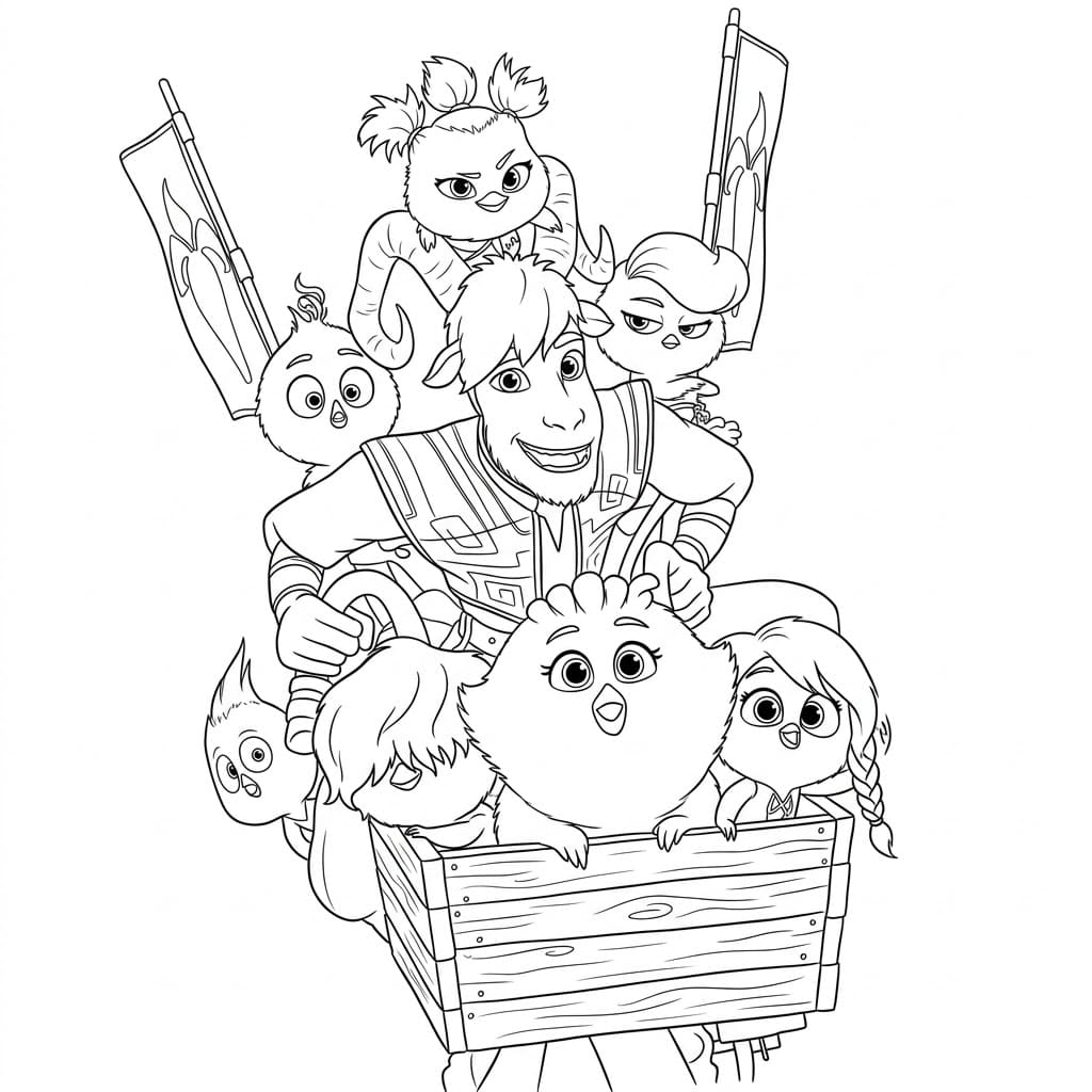 ระบายสี ลูกเจี๊ยบในตะกร้า