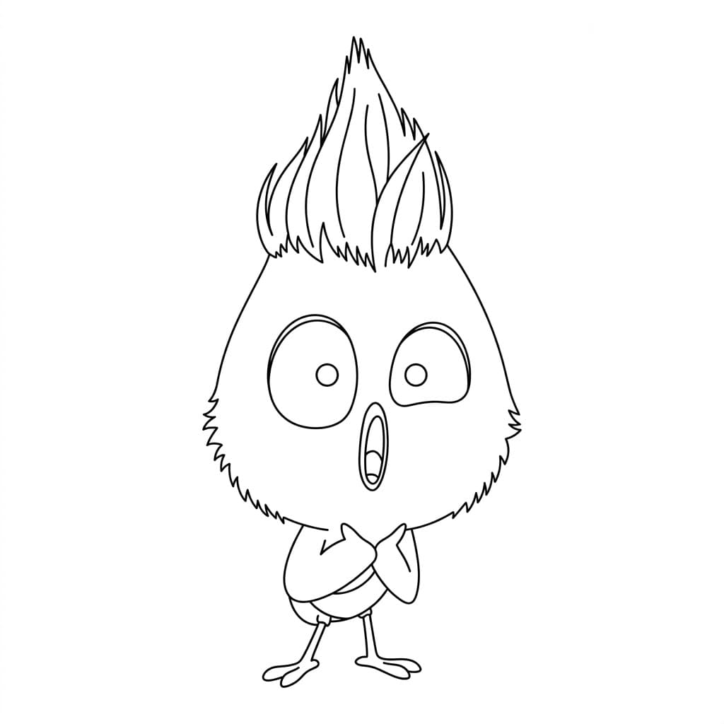 ระบายสี ลูกเจี๊ยบผมตั้งตกใจ