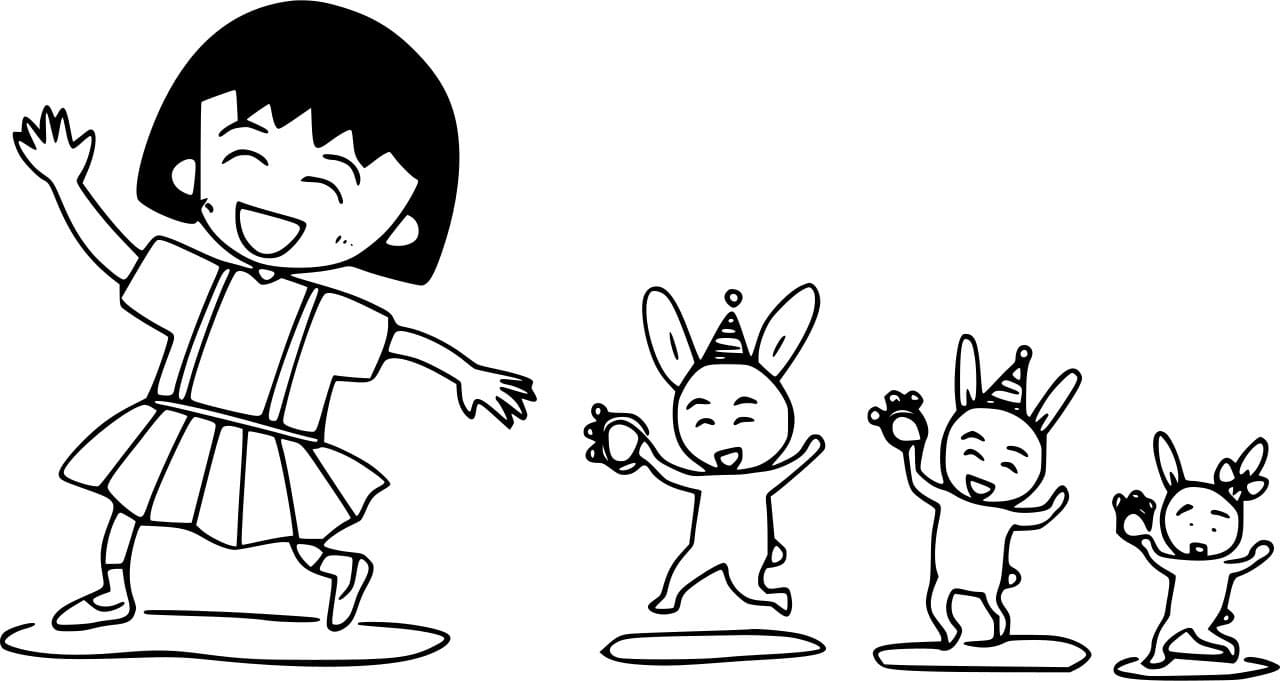 ระบายสี โมโมโกะและสัตว์ต่างๆ