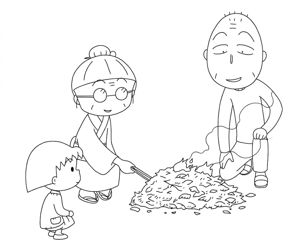 ระบายสี โมรุโกะจังช่วยทำความสะอาด