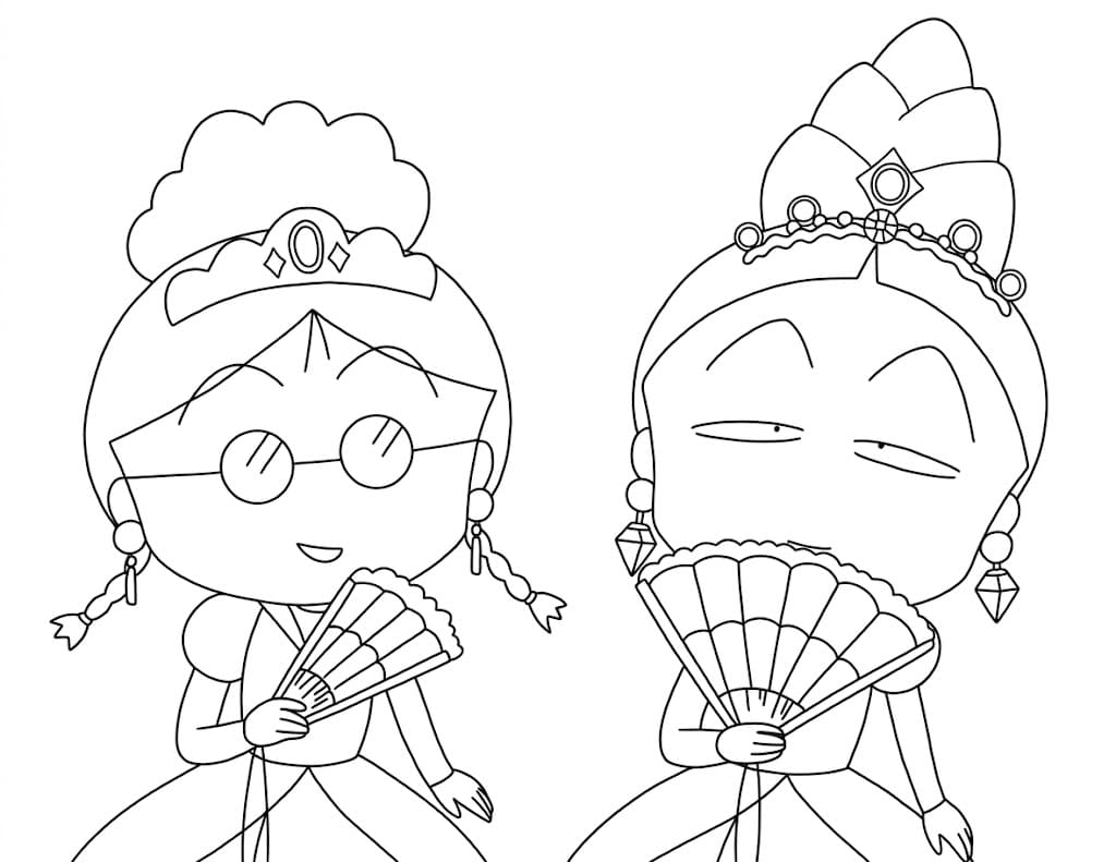 ระบายสี โมรุโกะจังกับการแสดงแบบญี่ปุ่น