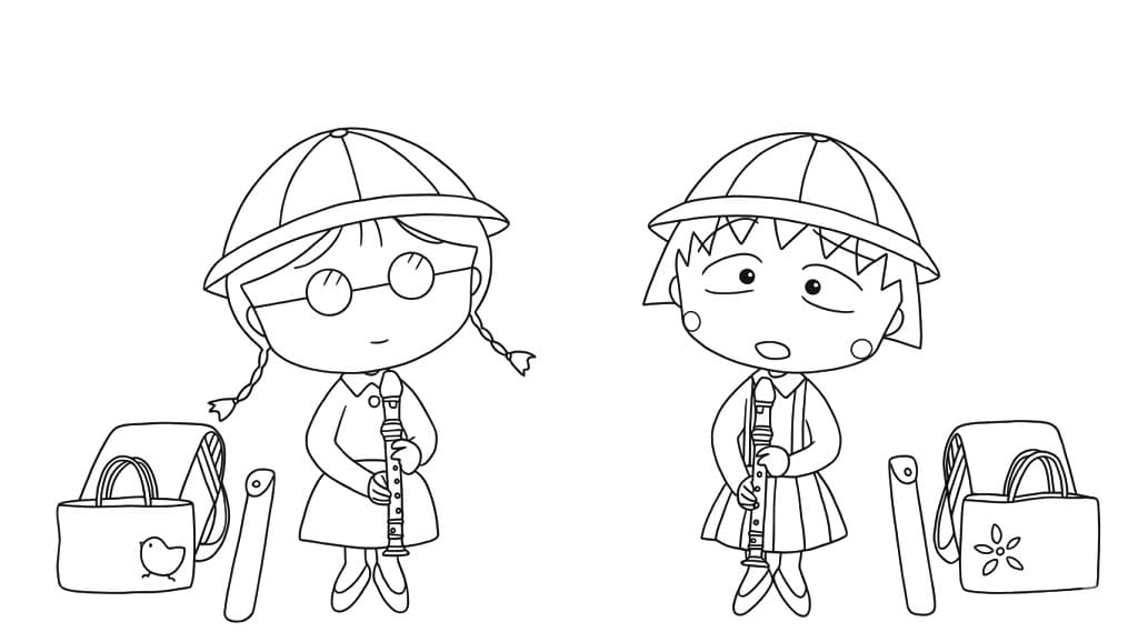 ระบายสี โมรุโกะจังเตรียมตัวไปโรงเรียน