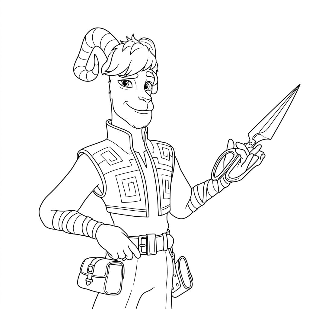 ระบายสี นักดาบผู้กล้า