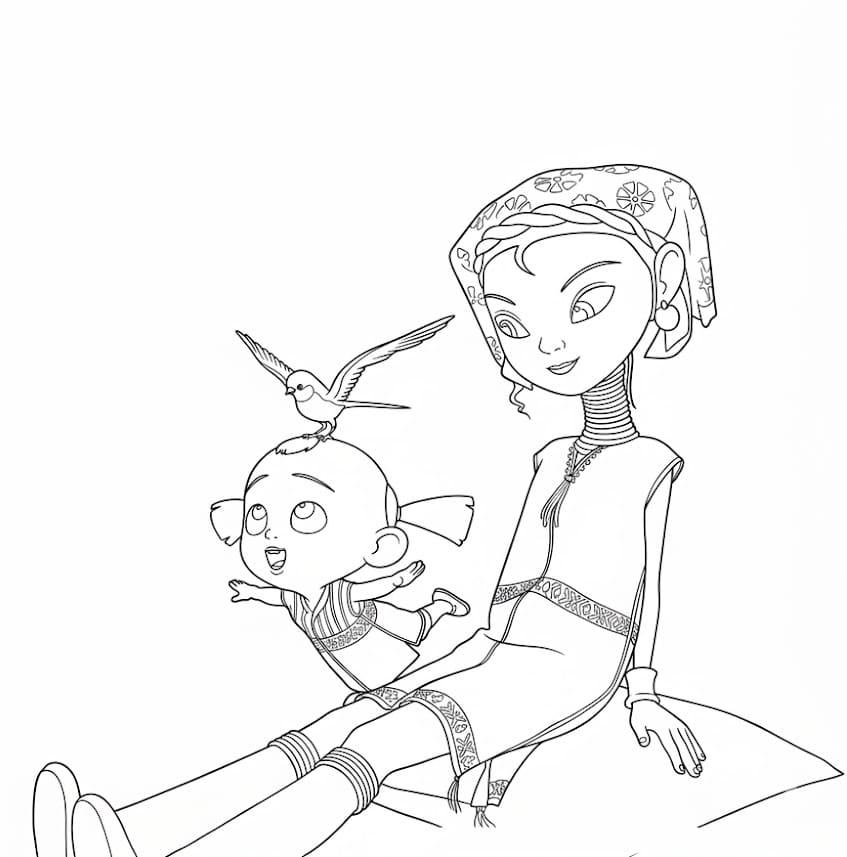 ระบายสี นักธนูสาวน้อย