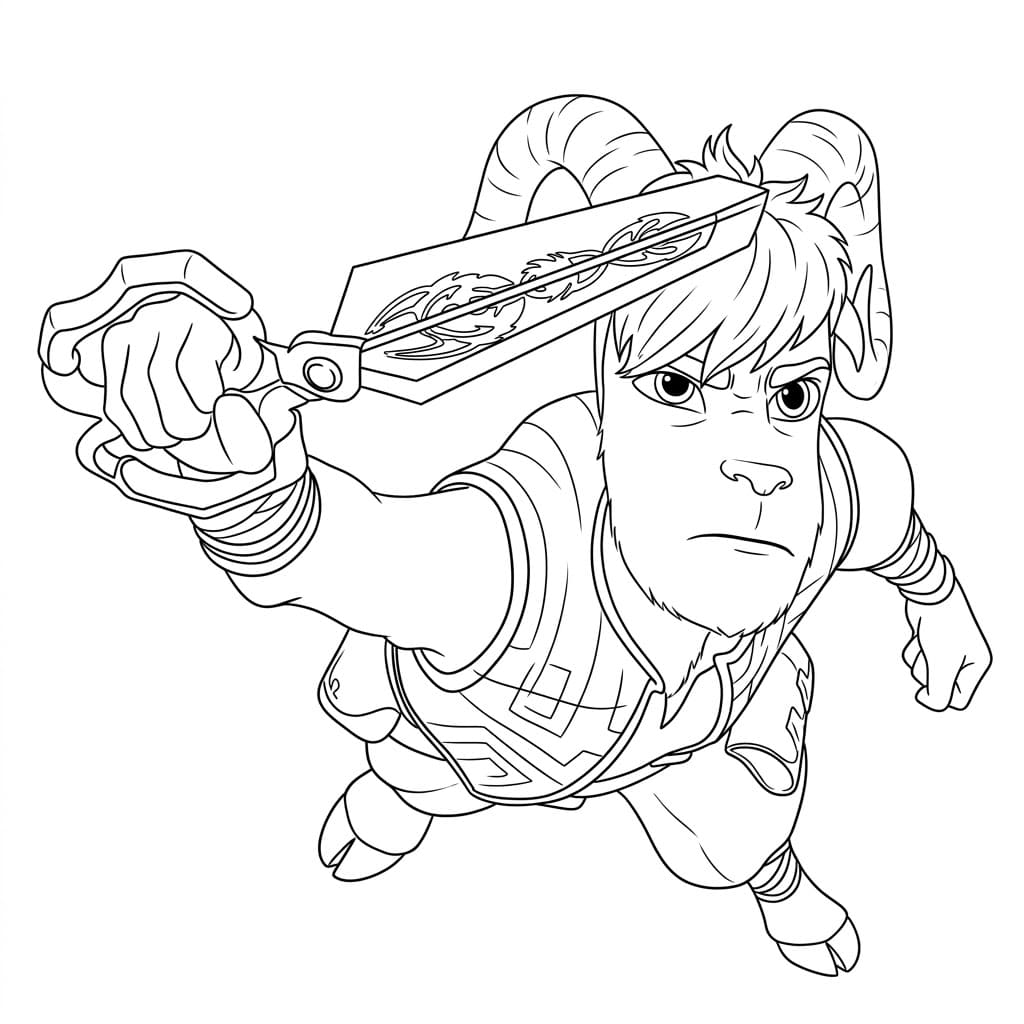 ระบายสี นักรบหนุ่มผู้กล้า