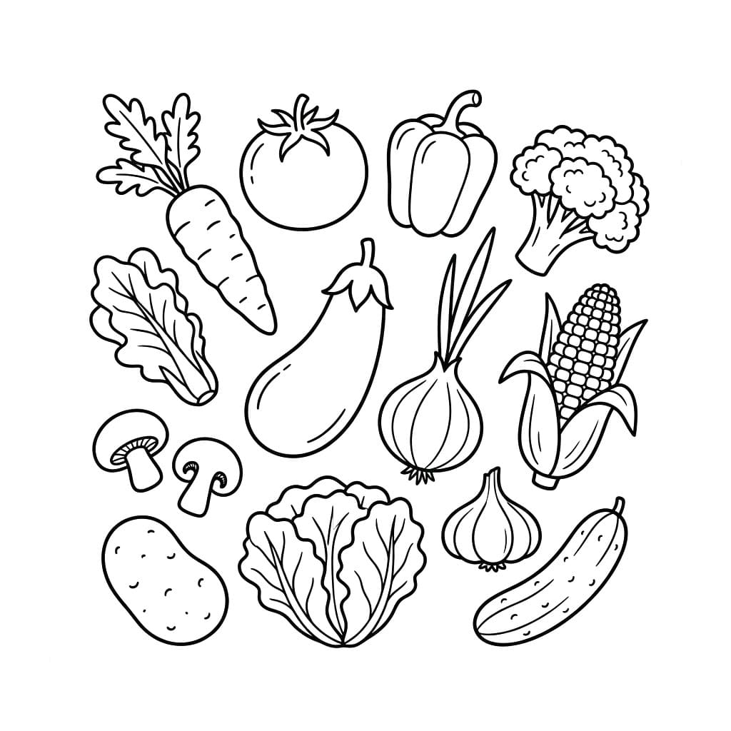 ระบายสี ผักฟรีสำหรับเด็ก