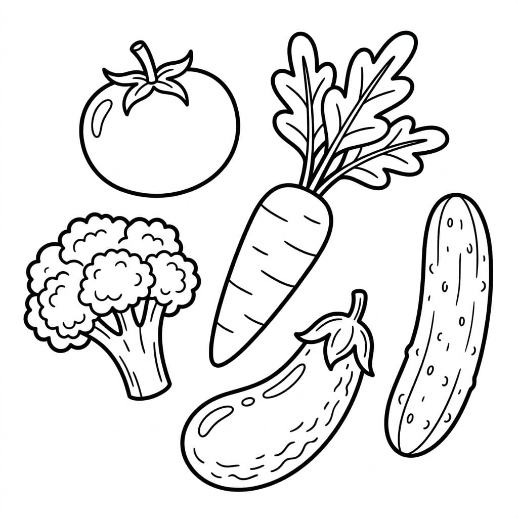 ระบายสี ผักหลากหลายสุขภาพดี