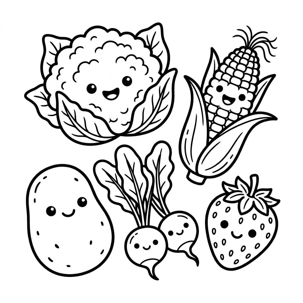 ระบายสี ผักพื้นบ้านหลากชนิด