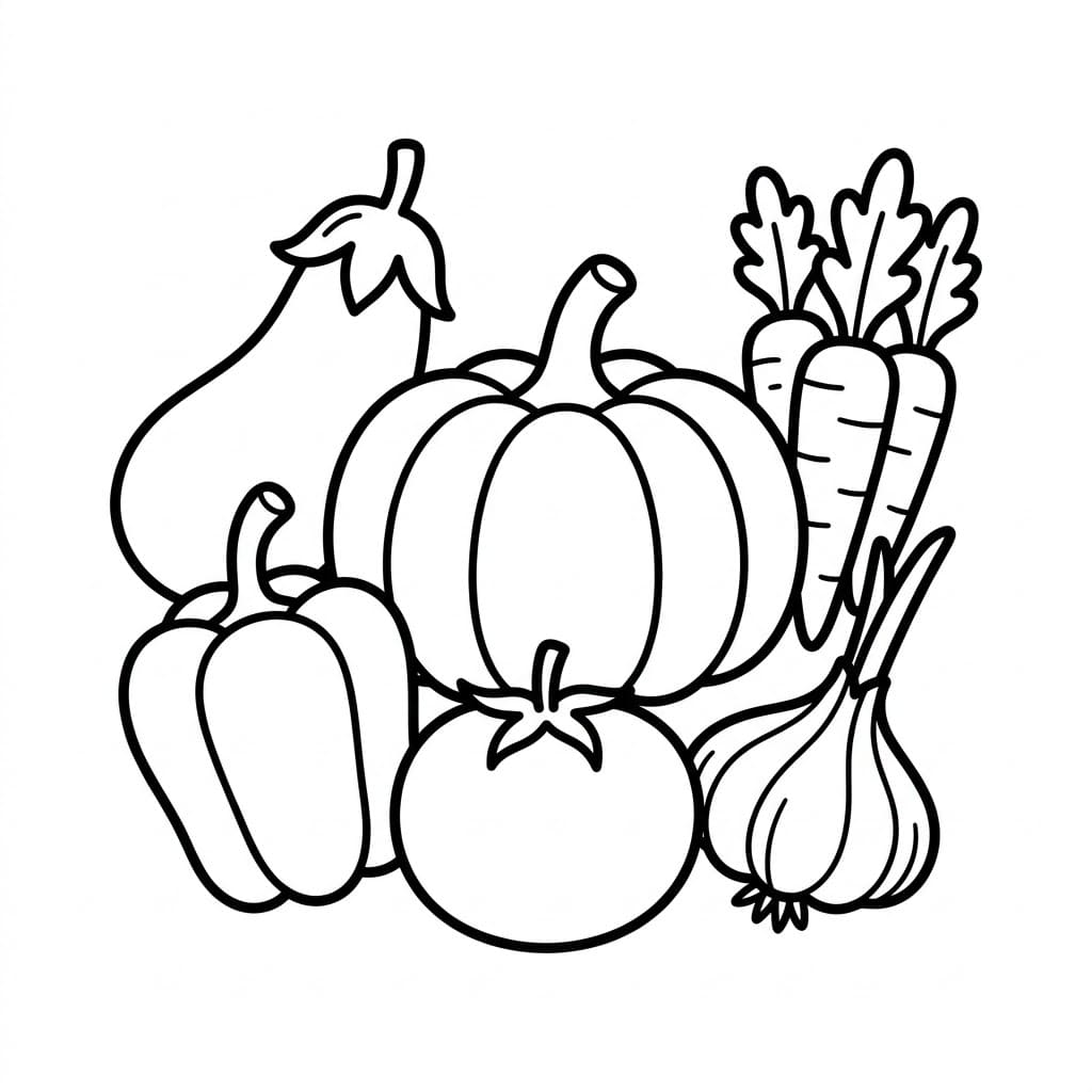 ระบายสี ผักรวมแสนสดใส