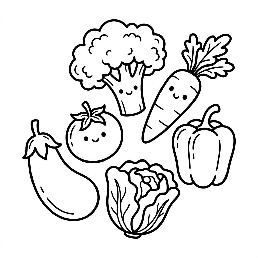ระบายสี ผักสดจากสวน