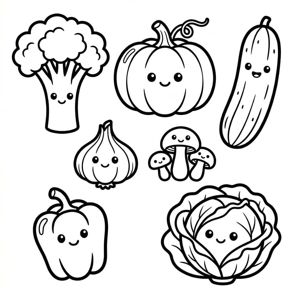 ระบายสี ผักที่สามารถพิมพ์ได้