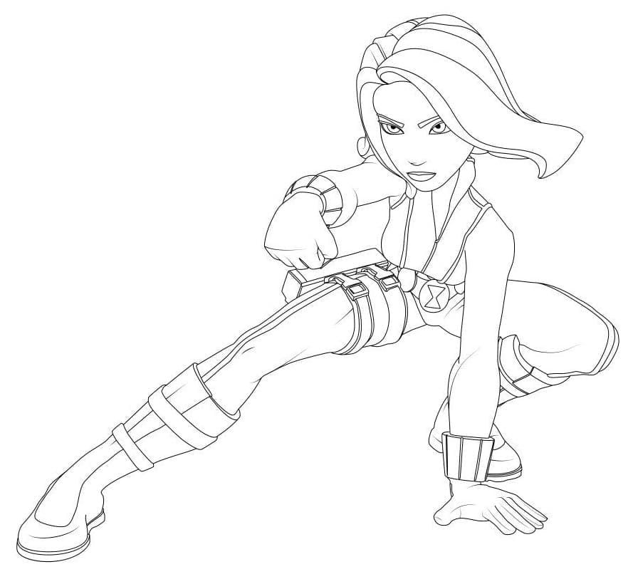 ระบายสี ภาพแบล็ควิโดว์