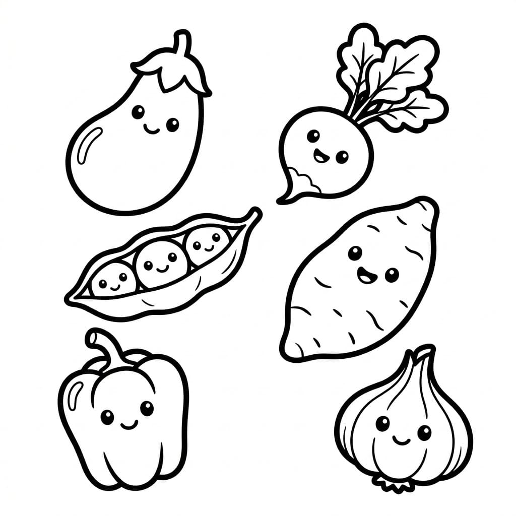 ระบายสี ภาพพิมพ์ผัก