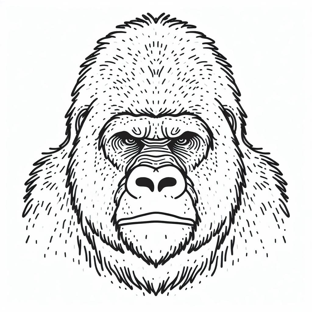 ระบายสี ภาพวาดกอริลลา