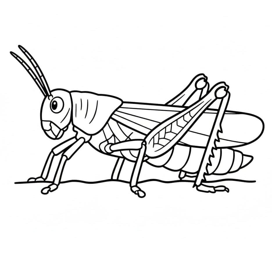 ระบายสี ภาพวาดตั๊กแตน