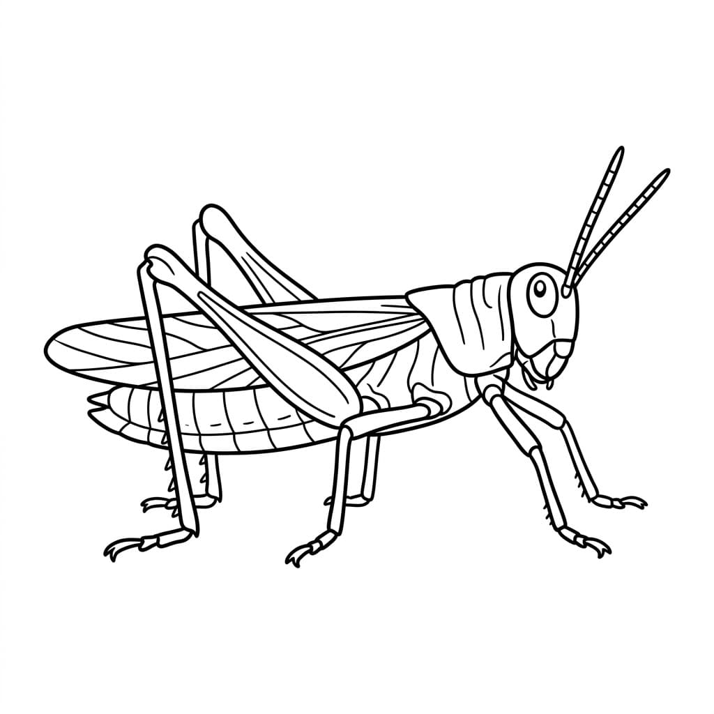 ระบายสี ตั๊กแตน