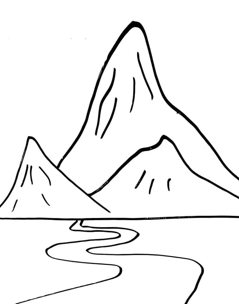 ระบายสี ภูเขาง่าย ฟรี