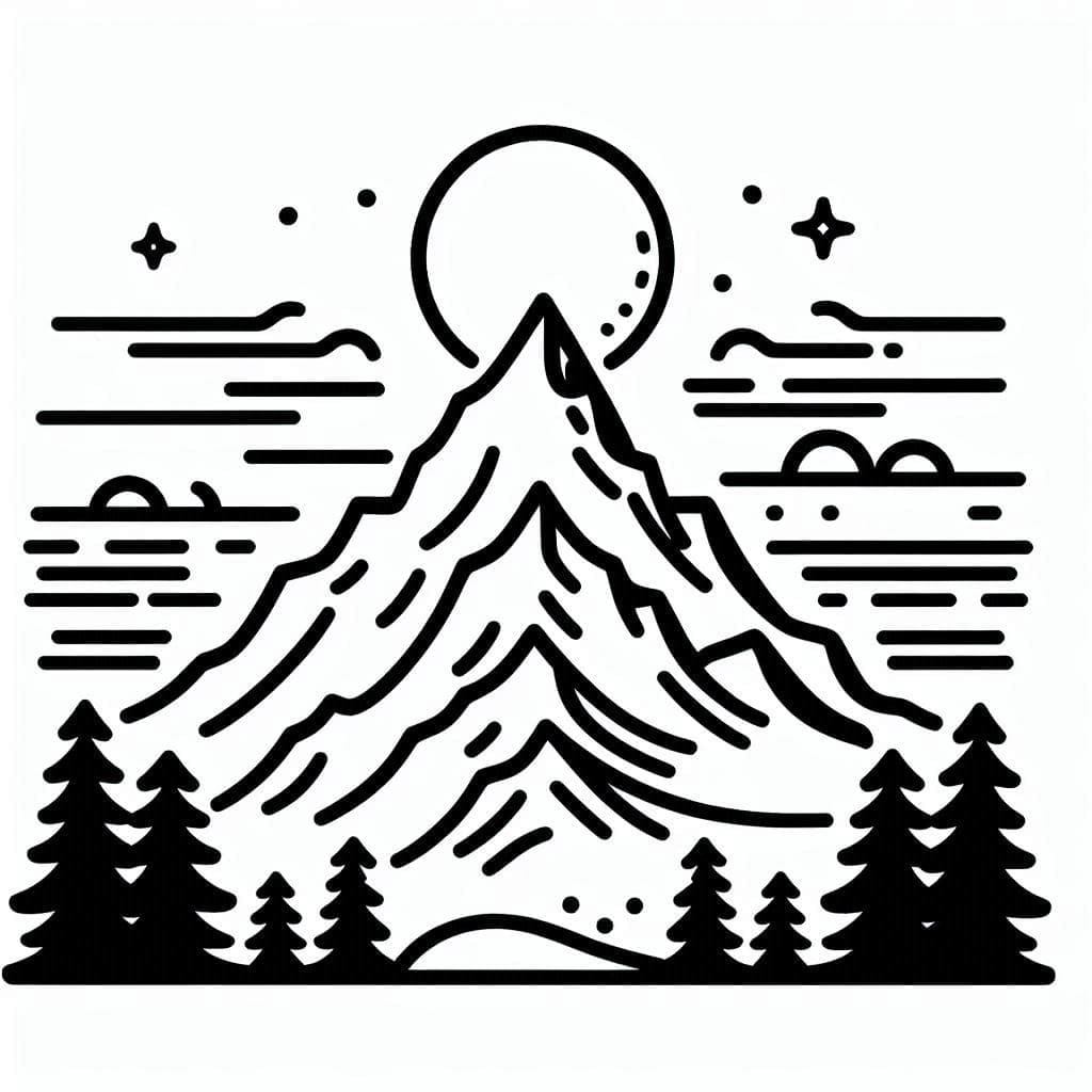 ระบายสี ภูเขา