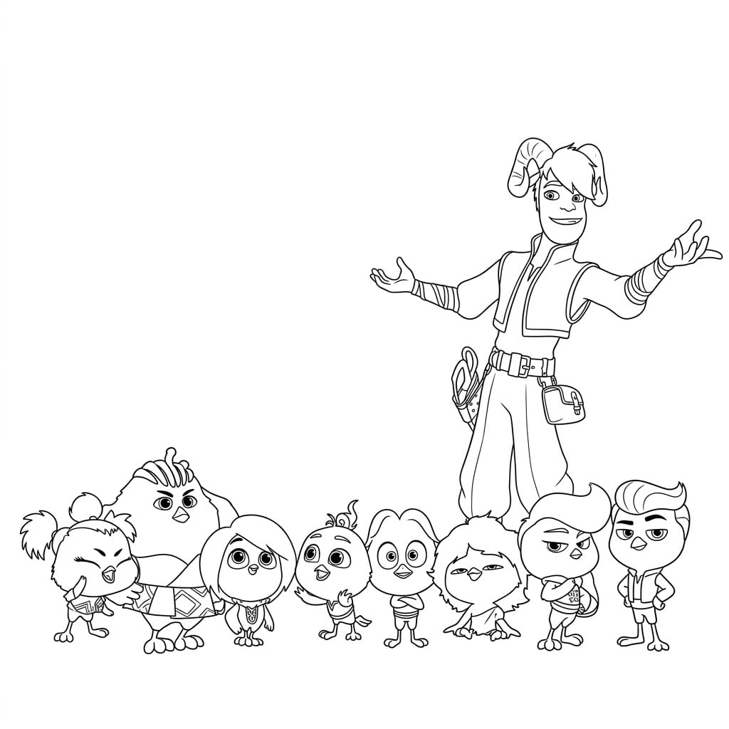 ระบายสี ผู้นำกับลูกเจี๊ยบ