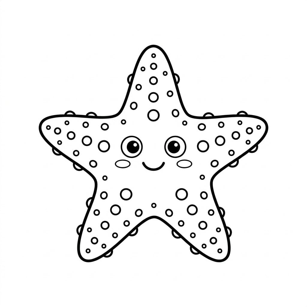ระบายสี ปลาดาวหน้ายิ้ม