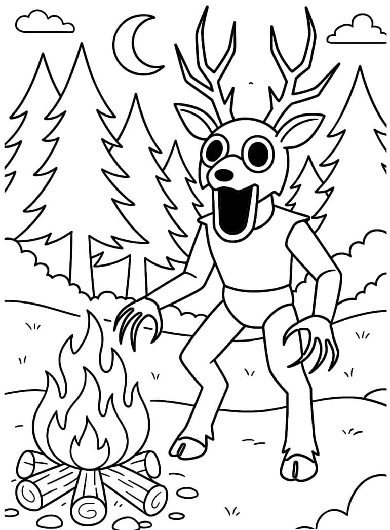 ระบายสี สัตว์ร้ายแห่งกวาง 99 คืนในป่า