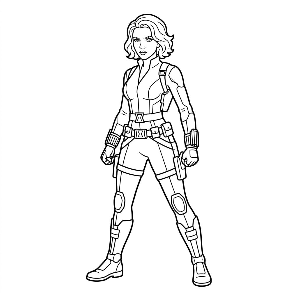 ระบายสี แบล็ค วิโดว์