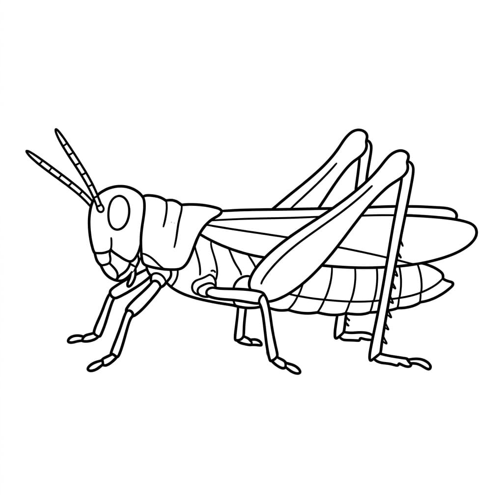 ระบายสี ตั๊กแตนแบบง่าย