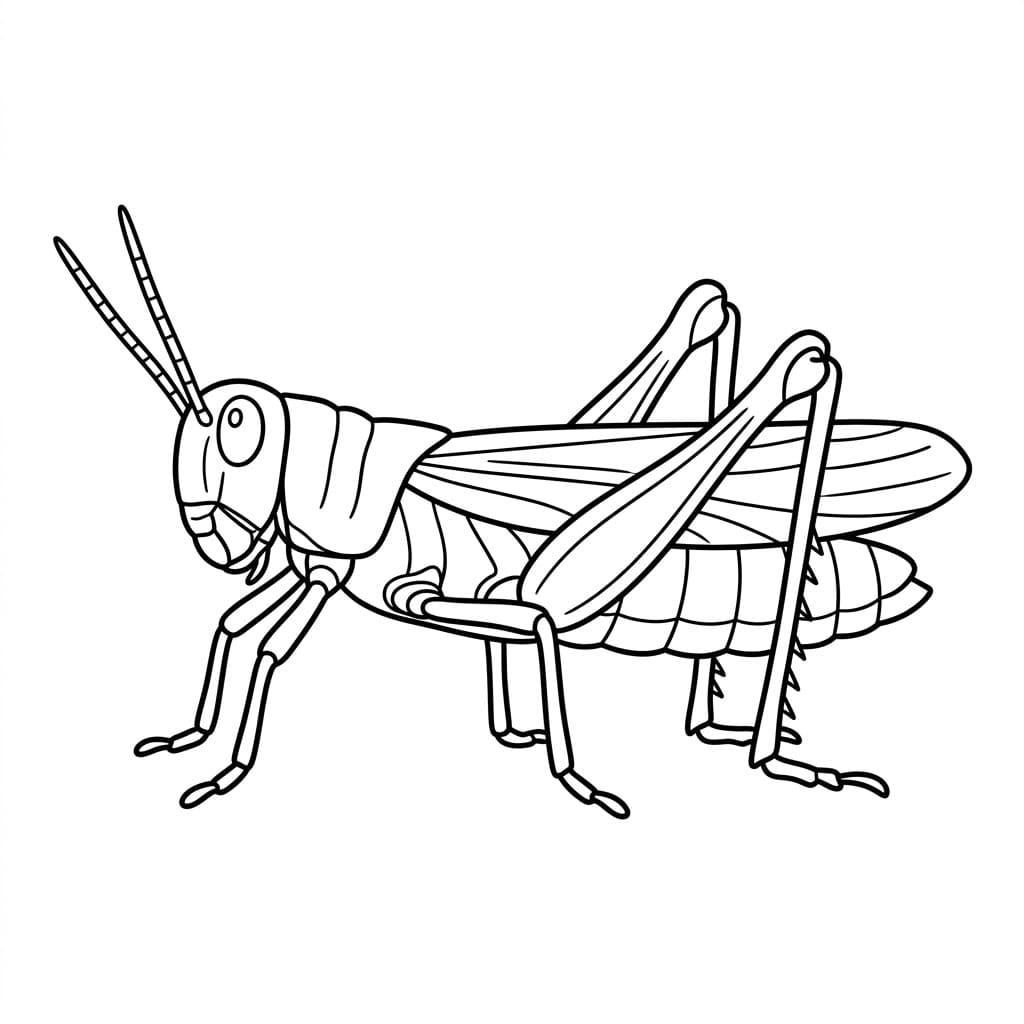 ระบายสี ตั๊กแตนปกติ