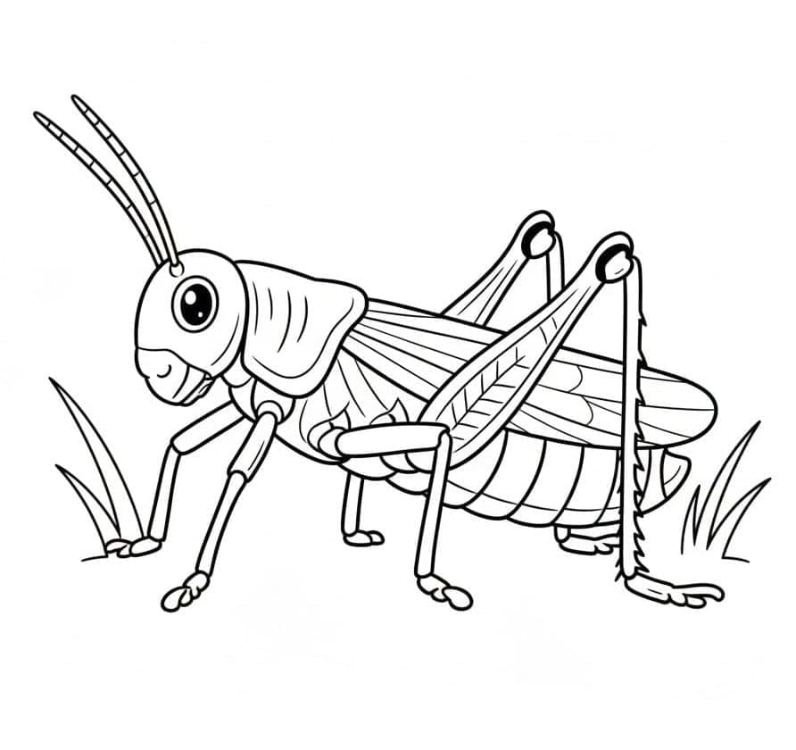 ระบายสี ตั๊กแตนสำหรับพิมพ์ฟรี