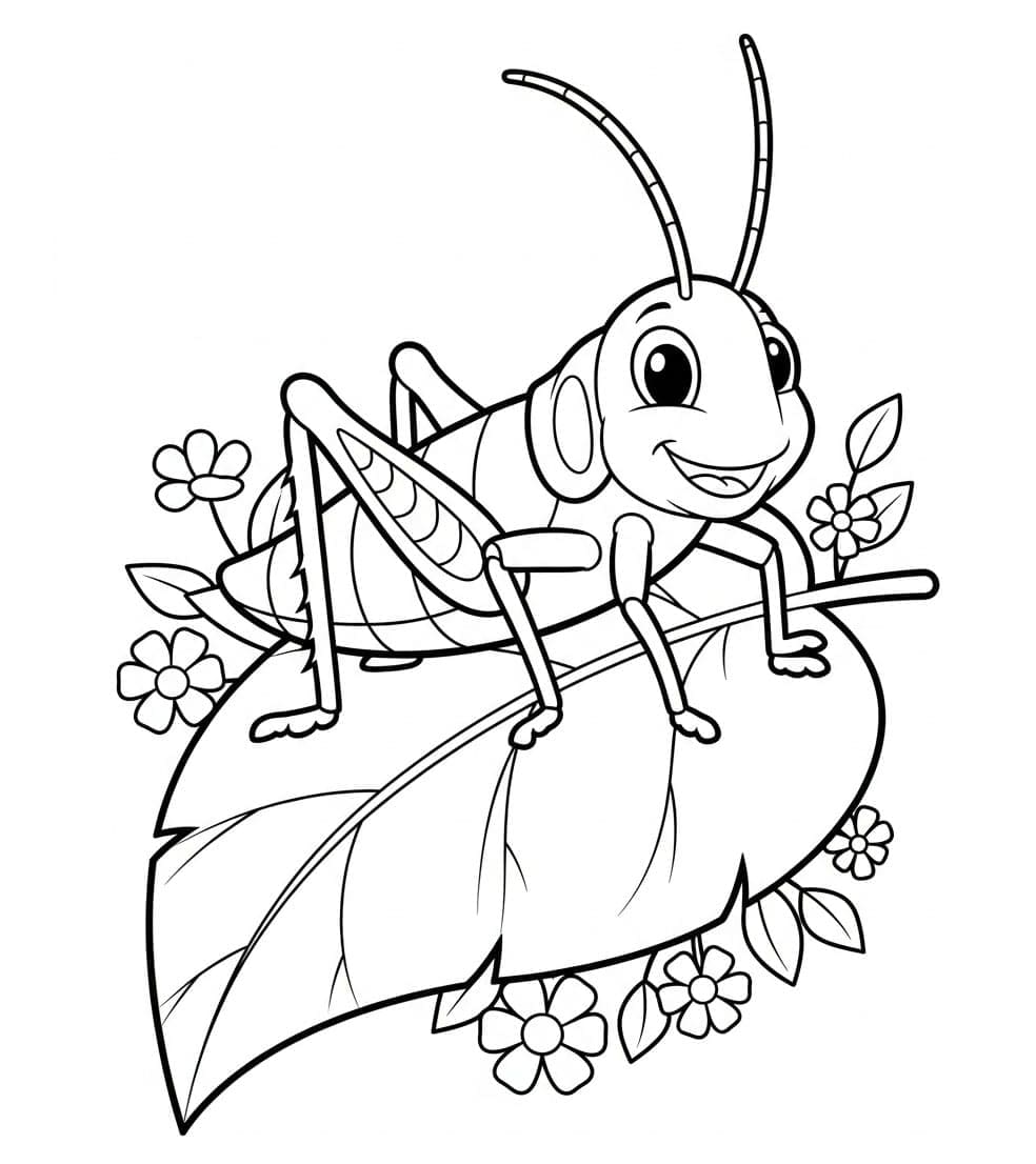 ระบายสี ตั๊กแตนตลกดี