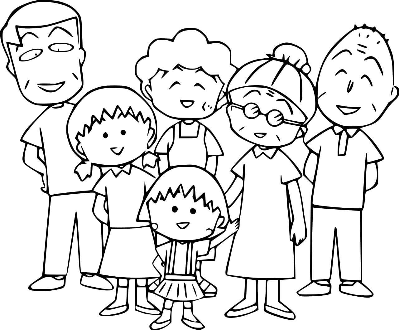 ระบายสี ตัวละครจิบิ มารุโกะจัง