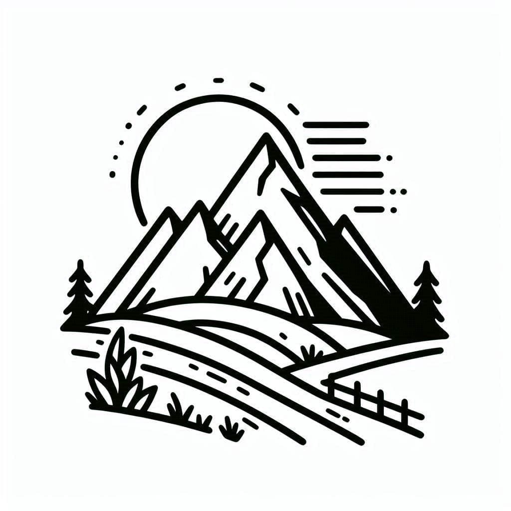 ระบายสี วาดรูปภูเขา