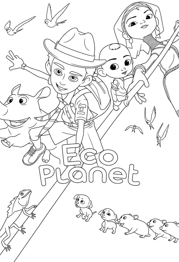 ระบายสี เอคโค่กับเพื่อนใหม่