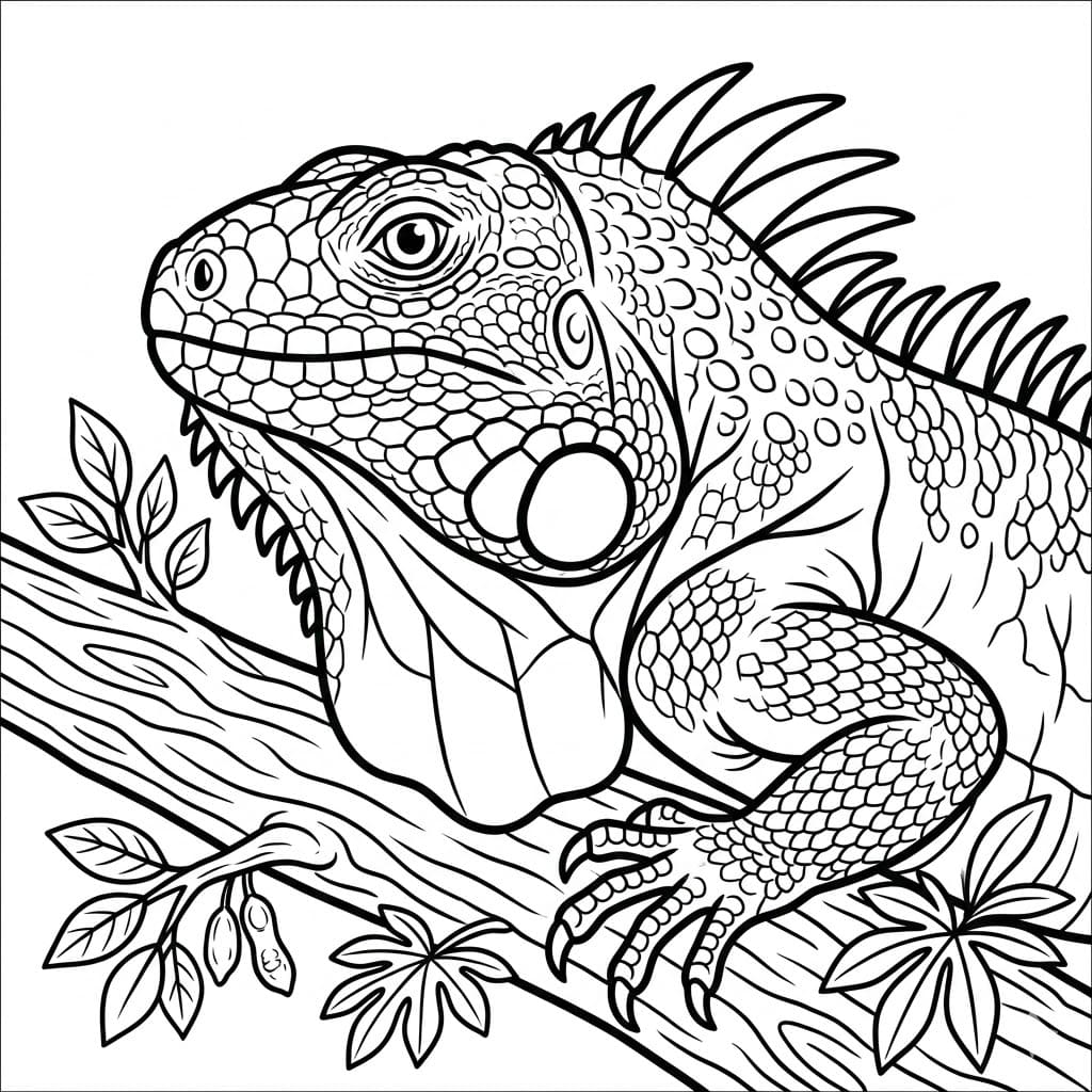 ระบายสี อิกัวน่าใกล้ชิด