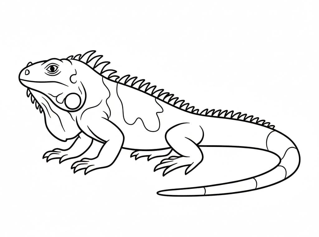 ระบายสี อีกัวน่าน่ารักฟรี