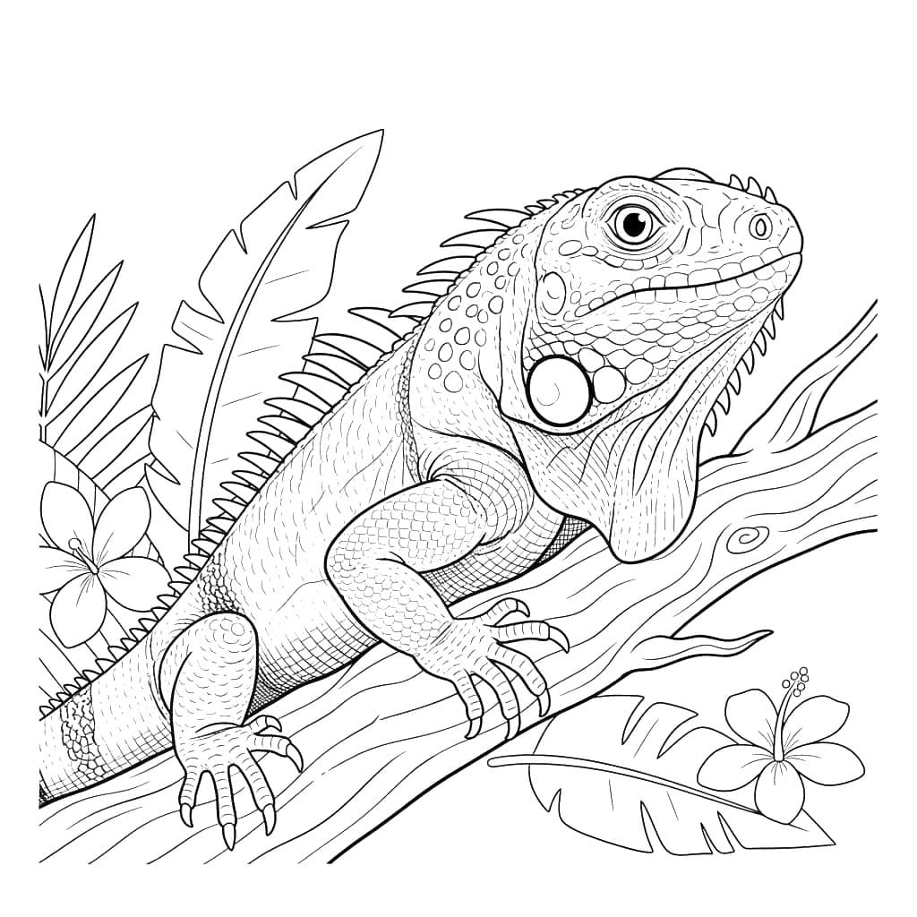 ระบายสี อีกัวน่าสด