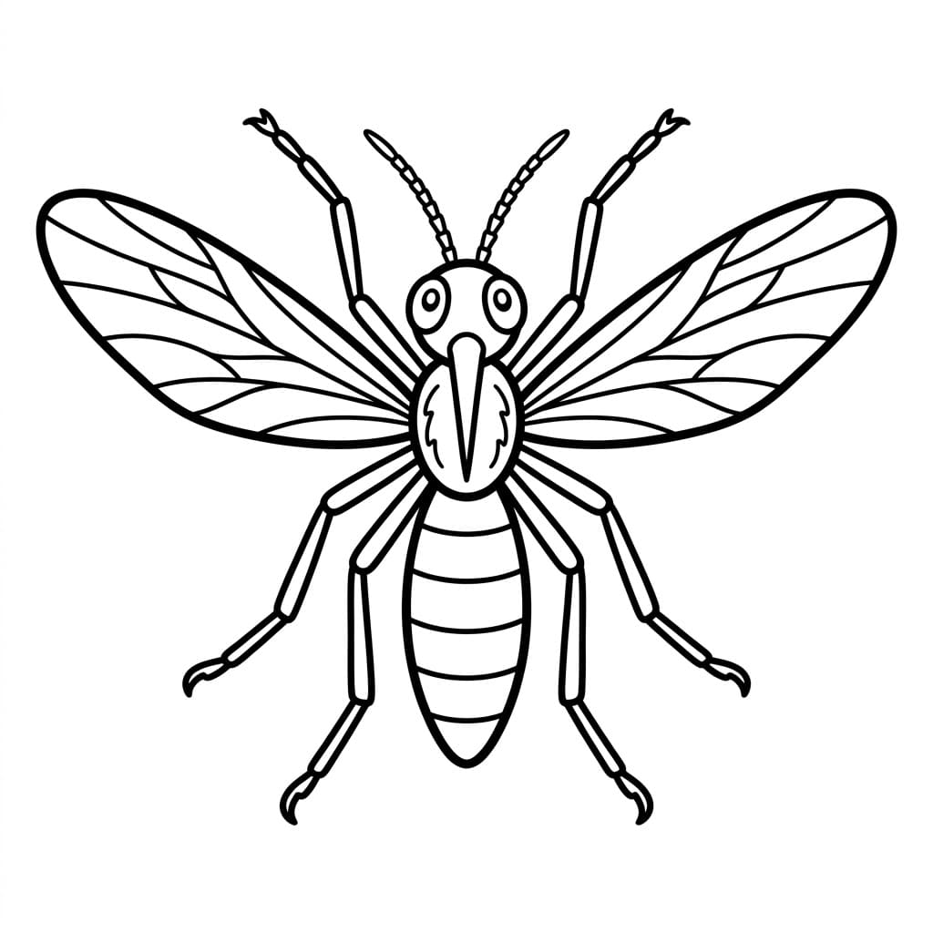 ระบายสี ยุงกางปีก